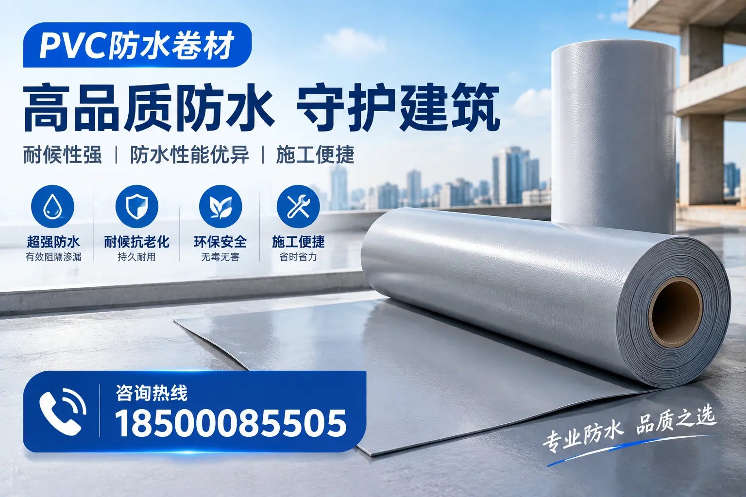PVC防水卷材的防水效果评测,适合白城的科学依据